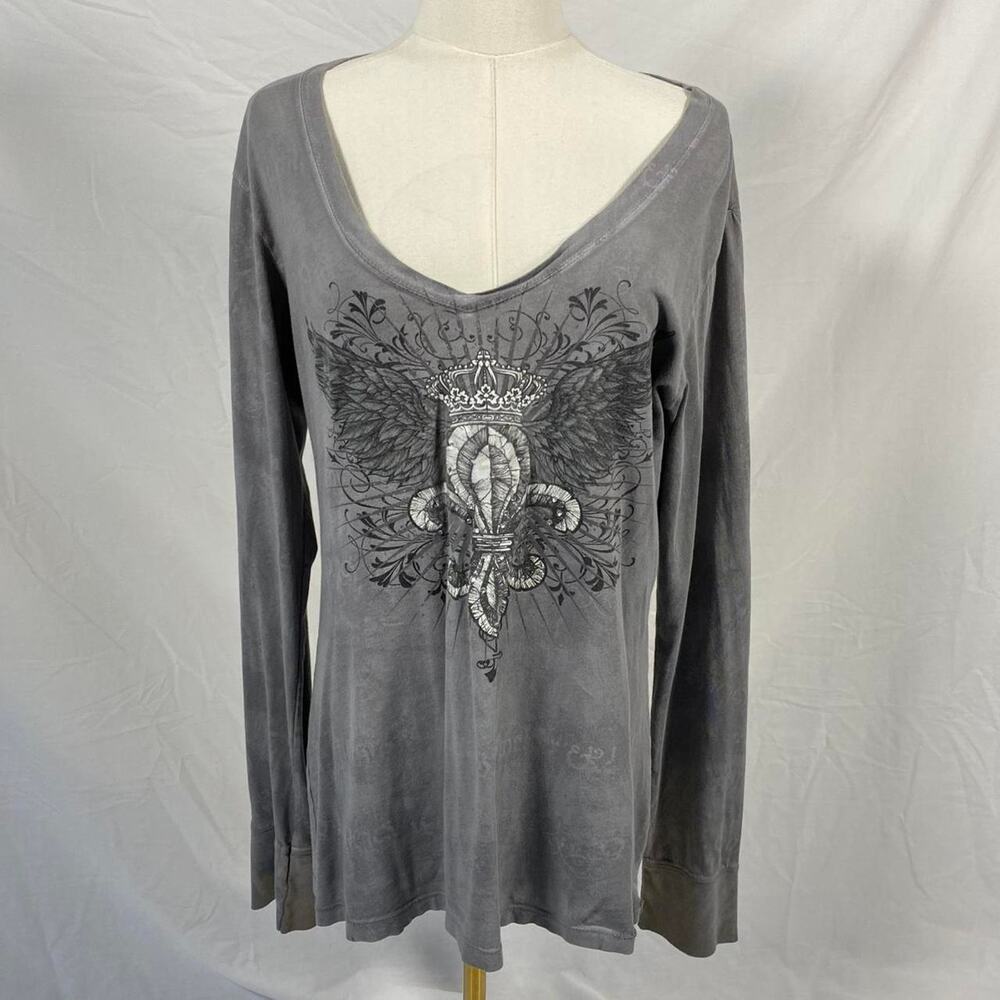 Stranded grey grunge t shirt size xl y2k 2000s alt